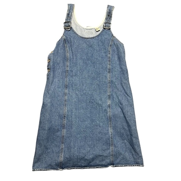 Levi's Aly Denim Jumper Jean Dress Medium Wash Size Large - Picture 2 of 7